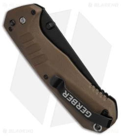 Gerber Haul A/O Spring Assisted Knife Brown GFN (3.1" Black) -Buck Knives Store Gerber Haul AO FE Cyber E BHQ 103073 td side