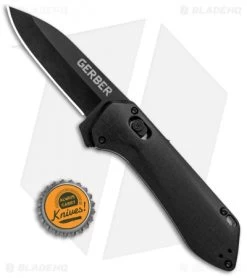 Gerber Highbrow Compact A/O Spring Assisted Knife Black (2.8" Onyx) -Buck Knives Store Gerber Highbrow Compact A O SA Black Onyx 30 001524N BHQ 94153 jr bottlecap