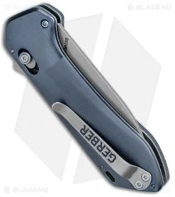 Gerber Highbrow Compact A/O Spring Assisted Knife Blue (2.8" Stonewash) 8 Gerber Highbrow Compact A/O Spring Assisted Knife Blue (2.8" Stonewash) -Buck Knives Store Gerber Highbrow Compact A O SA Blue SW 30 001520N BHQ 94151 jr side