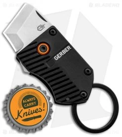 Gerber Key Note Compact Key Chain Knife Black Aluminum (1" Satin) -Buck Knives Store Gerber Key Note Compact Key Chain Black Aluminum Satin 30 001691 BHQ 94213 jr bottlecap