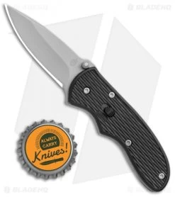 Gerber Mini Fast Draw Knife Spring Assisted (2.1" Bead Blast Plain) 01526 -Buck Knives Store Gerber Mini Fast Draw SA BB BHQ 1064 jr bottlecap