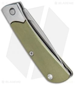 Gerber Wingtip Slip Joint Pocket Knife Green (2.375" Satin) 30-001701 -Buck Knives Store Gerber Wingtip SJ Green Satin 30 001701 BHQ 94161 jr side