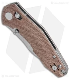 GiantMouse Vox/Anso ACE Nazca Bar Lock Knife Natural Micarta (3.2" Satin M390) -Buck Knives Store GiantMouse Vox Anso ACE Nazca Bar Lock Natural Micarta Satin BHQ 176984 jr spine