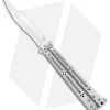 Hom Design Basilisk-R Titanium Balisong Butterfly Knife (4.6" Satin) CF Spacers -Buck Knives Store HOM Design Basilisk R Ti Balisong Butterfly CF Spacers Satin BHQ 106804 jr