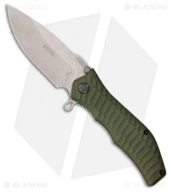 HTM Darrel Ralph Gun Hammer Spring Assisted Knife OD Green (3.5" Stonewash)