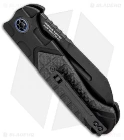 Heretic Knives ADV Butcher Automatic Knife Carbon Fiber (4" Black) -Buck Knives Store Heretic Knives ADV Butcher Auto CF Black H034 4A T BHQ 97910 jr side