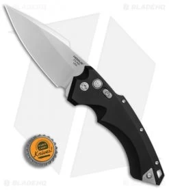 Hogue Knives EX-A05 Spear Point Automatic Knife Black (4" Stonewash) 34510 -Buck Knives Store Hogue Auto Black Spear Point plain BHQ 80665 er bottlecap