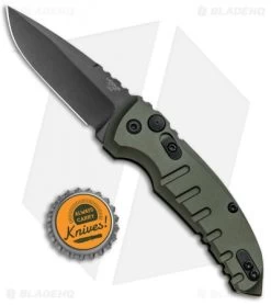 Hogue Knives A01 Microswitch Automatic Knife OD Green (2.6" Black) 24111 -Buck Knives Store Hogue Knives A01 Microswitch Auto OD Green Black 24111 BHQ 95382 jr bottlecap
