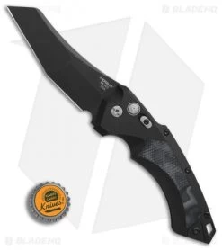 Hogue Knives EX-A05 Wharncliffe Automatic Knife Black G-Mascus (4" Black) -Buck Knives Store Hogue Knives X A05 Wharncliffe black G mascus black BHQ 76671 er bottlecap