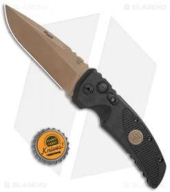 Hogue Sig Sauer EX-A01 Automatic Knife Black G-10 (3.5" FDE) 36130 -Buck Knives Store Hogue Sig Sauer EX A01 Auto black G 10 FDE BHQ 84594 jr bottlecap