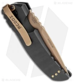 Hogue Sig Sauer EX-A01 Automatic Knife Black G-10 (3.5" FDE) 36130 -Buck Knives Store Hogue Sig Sauer EX A01 Auto black G 10 FDE BHQ 84594 jr side