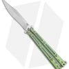 Hom Design Basilisk-R Titanium Balisong Butterfly Knife Green Ano (4.6" Satin) -Buck Knives Store Hom Design Basilisk R ti green satin BHQ 68531 er