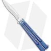 Hom Design I-Basilisk Channel Butterfly Knife Blue Titanium Latched (4.5" Satin) 2 Hom Design I-Basilisk Channel Butterfly Knife Blue Titanium Latched (4.5" Satin) -Buck Knives Store Hom Design I Basilisk Channel Butterfly Blue Ti Latched Satin BHQ 175602 jr