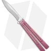 Hom Design I-Basilisk Channel Butterfly Knife Magenta Titanium (4.5" Stonewash)