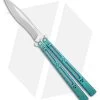 Hom Design I-Basilisk Channel Butterfly Knife Teal Titanium (4.5" Stonewash)