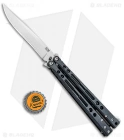 Hom Design PVD Specter Titanium Balisong Butterfly Knife (4.4" Satin) -Buck Knives Store Hom Design PVD Specter Ti Balisong Butterfly Knife Satin BHQ 25889 jr bottlecap 2