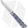 Hom Design Chimera Plus Balisong Knife Satin Ti/Blue G-10 (4.75 Two-Tone)