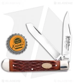 Boker H.J. Justin & Sons Trapper Knife 4" Jigged Bone -Buck Knives Store Justin TS Trapper BHQ 115594 td size