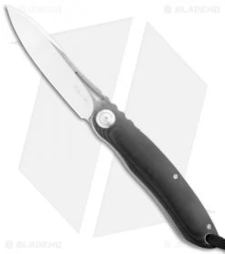 Kansei Matsuno Custom F09 Friction Folder Knife Black Micarta (3" Satin)