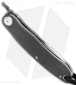 Kansei Matsuno Custom F09 Friction Folder Knife Black Micarta (3" Satin) -Buck Knives Store Kansi Matsuno Custom F09 FF Black Micarta Satin BHQ 100018 jr side