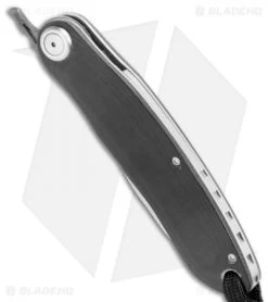 Buck Knives Store -Buck Knives Store Kansi Matsuno Custom F09 FF Black Micarta Satin BHQ 100018 jr spine