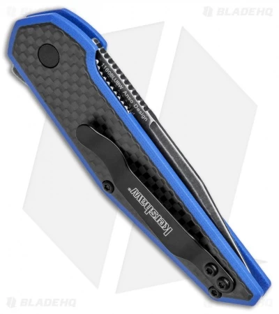 Kershaw Anso Fraxion Liner Lock Knife CF/Blue G-10 (2.75" Black SW) 1160BLUBW 5 Kershaw Anso Fraxion Liner Lock Knife CF/Blue G-10 (2.75" Black SW) 1160BLUBW - Image 3