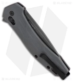 Kershaw Covalent Bar Lock Knife Gray FRN (3.5" Black Stonewash D2) 2042 -Buck Knives Store Kershaw Covalent Knife Gray BW BHQ 178506 jr side