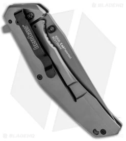 Kershaw Duojet A/O Frame Lock Knife Gray SS/Carbon Fiber (3.25" Gray) 8300 -Buck Knives Store Kershaw Duojet AO FL Gray SS CF Gray 8300 BHQ 80590 jr side