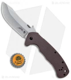 Kershaw CQC-11K D2 Frame Lock Knife Brown G-10 (3.5" Stonewash) 6031D2 -Buck Knives Store Kershaw Emerson CQC 11K D2 FL Brown G 10 SW 6031D2 BHQ 101840 jr bottlecap