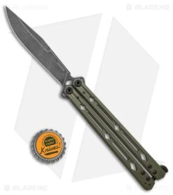 Kershaw Lucha Balisong Butterfly Knife OD Green (4.5" Blackwash) 5150ODBW -Buck Knives Store Kershaw Lucha Balisong Butterfly OD Green Blackwash 5150ODBW BHQ 117072 jr bottlecap