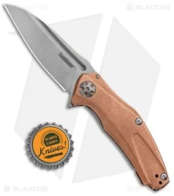 Kershaw Mini Natrix Sub-Frame Lock Knife Copper (2.75" Stonewash) 7006CU -Buck Knives Store Kershaw Natrix Sub Frame Copper SW 7006CU BHQ 80567 jr bottlecap
