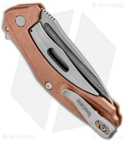 Kershaw Mini Natrix Sub-Frame Lock Knife Copper (2.75" Stonewash) 7006CU -Buck Knives Store Kershaw Natrix Sub Frame Copper SW 7006CU BHQ 80567 jr side