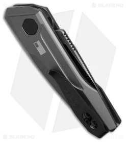 Kershaw Launch 9 Automatic Knife Drop Point Gray Aluminum (2" Black SW) -Buck Knives Store Kershaw launch 9 AK Drop Point Gray Aluminum 2in BSW BHQ 177025 td side