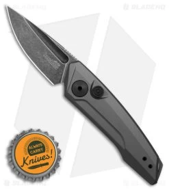 Kershaw Launch 9 Automatic Knife Drop Point Gray Aluminum (2" Black SW) -Buck Knives Store Kershaw launch 9 AK Drop Point Gray Aluminum 2in BSW BHQ 177025 td size