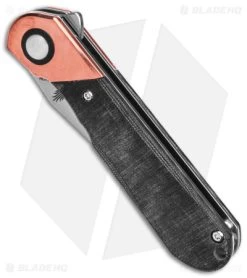 Kizer Vanguard Comet Liner Lock Knife Copper/Black Micarta (2.9" Satin) -Buck Knives Store Kizer Coment Vanguard LLK Copper Micarta 2in Satin BHQ 156410 td spine