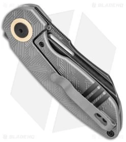 Kizer D.O.C.K. October Cleaver Frame Lock Knife Titanium (2.9" Black) KI3569A2 -Buck Knives Store Kizer D.O.C.K. October Cleaver FL Ti Pattern Black BHQ 169619 jr side