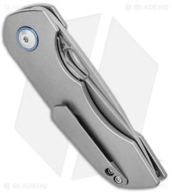 Kizer Nick Swan Microlith Liner Lock Flipper Knife Titanium (2.4" Bead Blast) -Buck Knives Store Kizer Nick Swan Microlith LL Ti BB Ki2533A1 BHQ 99552 jr side