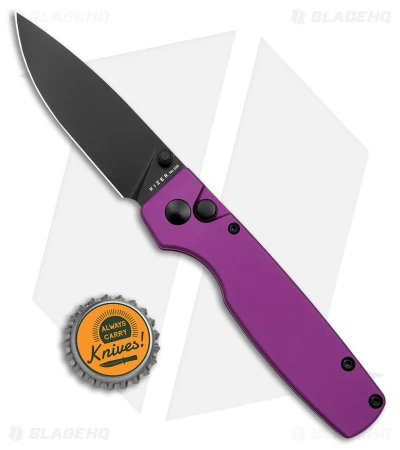 Kizer Vanguard Original Button Lock Knife Purple Aluminum (3" Black) 7 Kizer Vanguard Original Button Lock Knife Purple Aluminum (3" Black) - Image 5