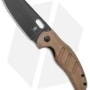 Kizer Vanguard Sheepdog Liner Lock Thumb Hole Natural Micarta (3.25" Black 10V) -Buck Knives Store Kizer Sheepdog C01C Natural Micarta Black Hole V4488EC jr
