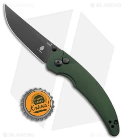 Kizer Swaggs Chili Pepper Button Lock Knife Green Aluminum (3" Satin 3V) -Buck Knives Store Kizer Swaggs Chili Pepper Button Lock Green Aluminum Black BHQ 176940 jr bottlecap