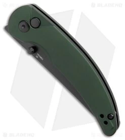 Kizer Swaggs Chili Pepper Button Lock Knife Green Aluminum (3" Satin 3V) -Buck Knives Store Kizer Swaggs Chili Pepper Button Lock Green Aluminum Black BHQ 176940 jr spine