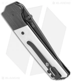 Kizer Vanguard Domin Mini Liner Lock Folding Knife Black/White G-10 (2.9" Black) -Buck Knives Store Kizer Vanguard Domin Mini LL Black White G 10 Black V3516N6 BHQ 122455 jr side