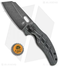 Kizer Vanguard C01C Sheepdog Thumb Hole Knife Black Micarta (3.25" Black SW) -Buck Knives Store Kizer Vanguard Sheepdog LL Thumb Hole Black Micarta Black BHQ 121895 jr bottlecap