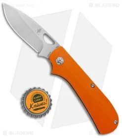 Kizer Vanguard Vagnino Zipslip Slipjoint Knife Orange G-10 (2.8" SW) V3507N2 -Buck Knives Store Kizer Vanguard Vagnino Zipslip SJ Orange G 10 SW V3507N2 BHQ 80412 jr bottlecap