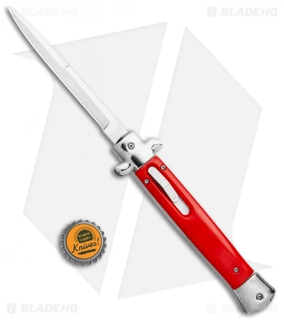 Mago 11" Italian Stiletto OTF Automatic Knife Red/Polished (Satin Bayonet) 7 Mago 11" Italian Stiletto OTF Automatic Knife Red/Polished (Satin Bayonet) - Image 5