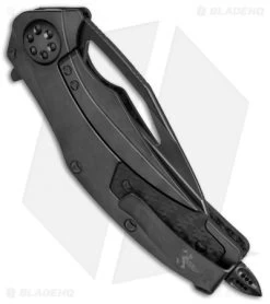 Marfione Custom Matrix-R Flipper Knife Carbon Fiber (3.75" High Polished DLC) -Buck Knives Store Marfione Custom Matrix R CF High Polished DLC BHQ 68708 jr side