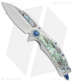 Marfione Custom Super Matrix-R Knife Titanium/Abalone (3.75" Mirror)