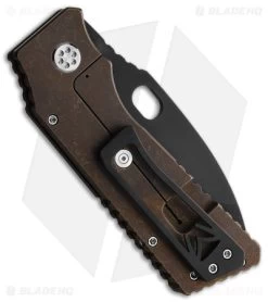 Medford TFF-H Frame Lock Knife Bronze Titanium (4" Black PVD) -Buck Knives Store Medford TFF Holder FL Bronze Black BHQ 174661 jr side