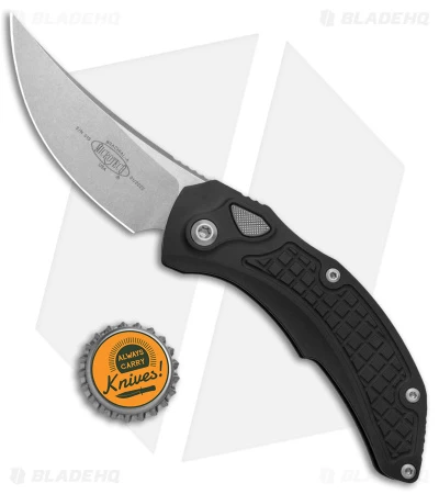 Microtech Brachial Automatic Knife Black Aluminum (3.25" Stonewash) 6 Microtech Brachial Automatic Knife Black Aluminum (3.25" Stonewash) - Image 4
