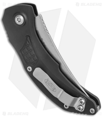 Microtech Brachial Automatic Knife Black Aluminum (3.25" Stonewash) 5 Microtech Brachial Automatic Knife Black Aluminum (3.25" Stonewash) - Image 3